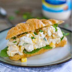 Mango Chicken Salad Sandwich - Recipe photo by pinchofyum