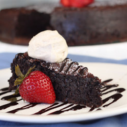 Flourless Chocolate Cake - Recipe photo by preparedpantry