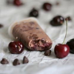 Choc. Cherry Nutella Fudge Pops - Recipe photo by indigoscones