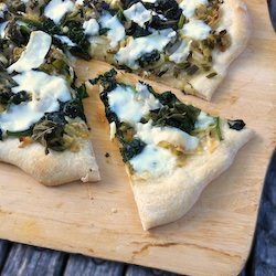 Green & White Summer Pizza - Recipe photo by tsp basil