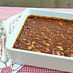 Saucy Baked Beans - Recipe photo by Sunflower Supper Club