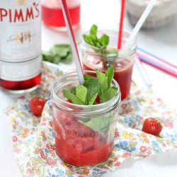 Strawberry and Pimm's Granita - Recipe photo by Regula Ysewijn Foodwise