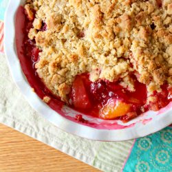 Peach and Plum Crumble - Recipe photo by secondbreakfast