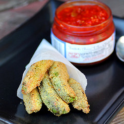 Cornmeal Crusted Avocado Fries - Recipe photo by Adventuress Heart