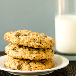 Espresso Oatmeal Choc Chip Cookies - Recipe photo by browneyedbaker
