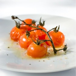 Roasted Cherry Tomatoes on the Vine - Recipe photo by cajunlicious
