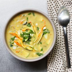 Squash Blossom Soup - Recipe photo by Kitchen Konfidence