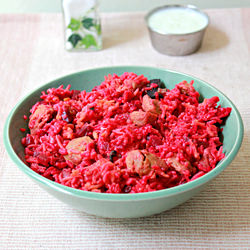 Beets & Soy Briyani - Recipe photo by Aromatic Cooking