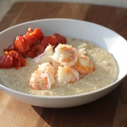 Butter-Poached Shrimp and Grits - Recipe photo by whatsonmyplate