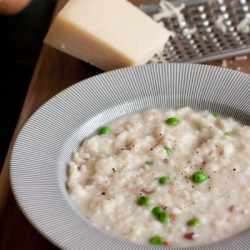 Pea and Pancetta Risotto - Recipe photo by BetterWithButter