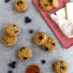 Blueberry Bliss Oatmeal Cream Pies - Recipe photo by ButtercreamBlondie