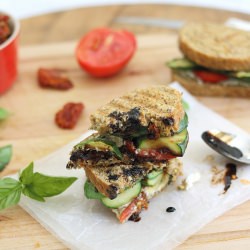 Zucchini & Goat Cheese Panini - Recipe photo by Running to the Kitchen