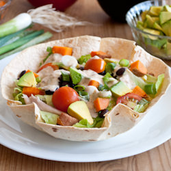 Taco Salad + Skinny Chipotle Ranch - Recipe photo by kmartinelli