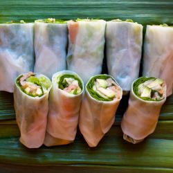 Fresh Spring Rolls with Salmon - Recipe photo by Minty Meta