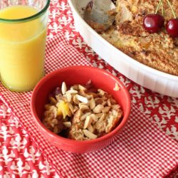 Cherry & Peach Baked Oatmeal - Recipe photo by kneadtocook