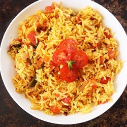Spicy & EasyTomato Rice - Recipe photo by sreelu