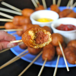 Mini Corn Dogs - Recipe photo by Runcible Eats