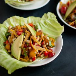 Vegan Sweet Corn Salad Wraps - Recipe photo by cookieandkate