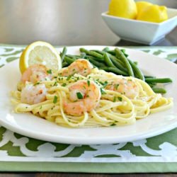 Lemon Shrimp w/ Linguine - Recipe photo by Sunflower Supper Club