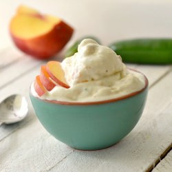 Peach & Jalapeno ice cream - Recipe photo by claireg