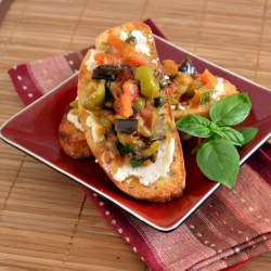 Grilled eggplant capanata - Recipe photo by The Foodie Couple