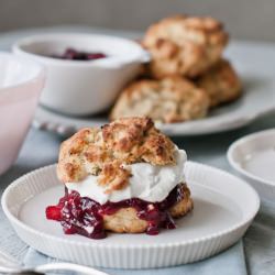 Pistachio Shortcakes w Ginger-Cherry - Recipe photo by hungryrabbitnyc
