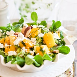 Mango Celery Goat Cheese Salad - Recipe photo by The Healthy Foodie
