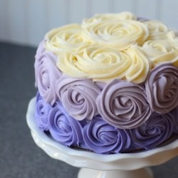 Purple Ombre Roses Cake - Recipe photo by i-heart-baking