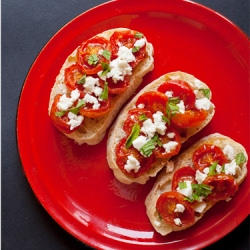 Cherry Tomato Bruschette - Recipe photo by Minty Meta