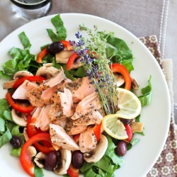 Leftover Salmon Salad - Recipe photo by The Healthy Foodie