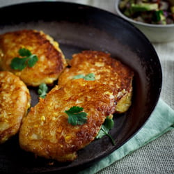 Cheesy Corn Cakes - Recipe photo by Simply Delicious