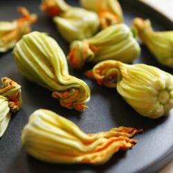 Zucchini Blossom Tempura - Recipe photo by Frances Janisch