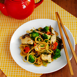 Easy Chicken Lo Mein - Recipe photo by iowagirleats
