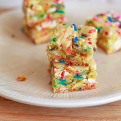 Cake Batter Blondies - Recipe photo by sallysbakingaddiction
