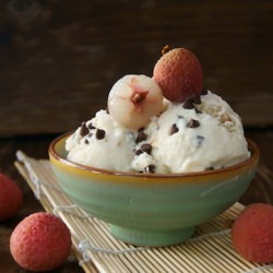 Lychee Chocolate Chip Ice Cream - Recipe photo by cookingontheweekends