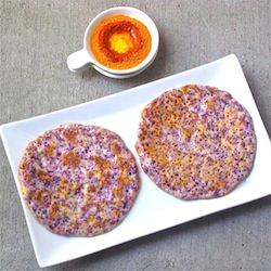 Purple Cabbage Uthappam - Recipe photo by TasteasyouCook