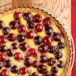 Cherry-Custard Tart - Recipe photo by Lucy Vaserfirer