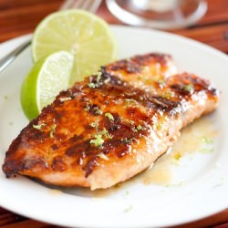Honey Glazed Lime Butter Salmon - Recipe photo by cooking classy