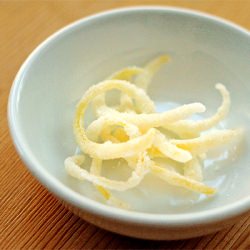 Candied Lemon Zest - Recipe photo by thingsforboys
