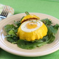 Pattypan squash w/ eggs - Recipe photo by Food Gal