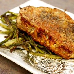 Crispy Pork Chop and Asparagus - Recipe photo by graduallyginger