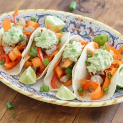 Lime & Soy Tuna Tacos - Recipe photo by Running to the Kitchen