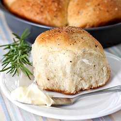 Rosemary-Black Pepper Dinner Rolls - Recipe photo by tideandthyme