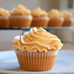peach cupcakes - Recipe photo by mirandabowman