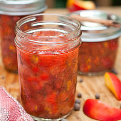 Tomato-Plum Chutney - Recipe photo by nancy baggett-kitchenlane