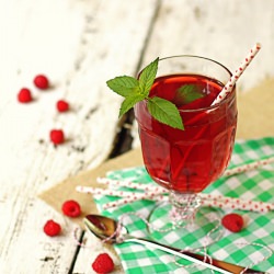 Raspberry Iced Tea - Recipe photo by afarmgirlsdabbles