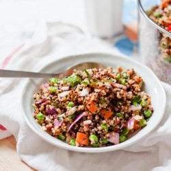 Quinoa, Pea & Carrot Salad - Recipe photo by elsbro