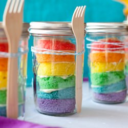Rainbow Cupcakes in a Jar - Recipe photo by justeasyrecipes