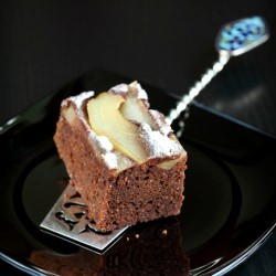 Chocolate pear upside-down cake - Recipe photo by Miuda