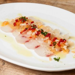 Fluke Crudo w/ Lemon - Recipe photo by foodrepublic